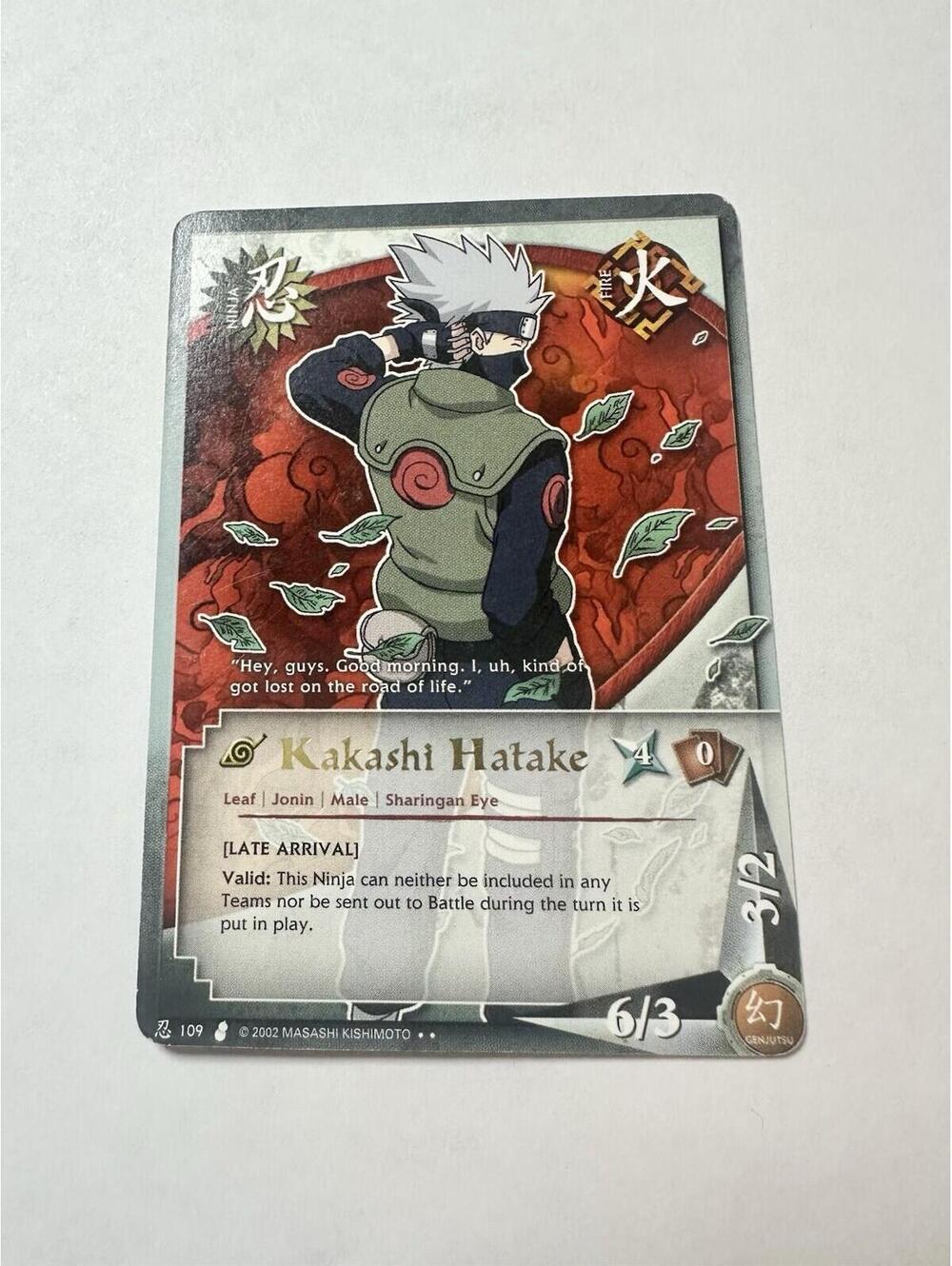Naruto CCG - RARE - Kakashi Hatake 109 - GOLD TEXT Curse of the Sands